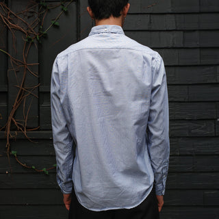 Single Needle Shirt, Cobalt Stripe NP