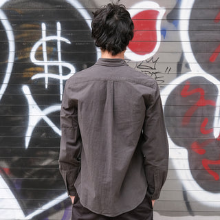 The Reverse Seam Shirt, Charcoal | Twill