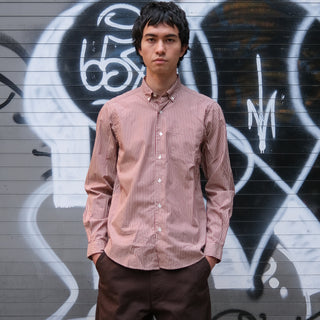 The Single Needle Shirt, Brick Stripe