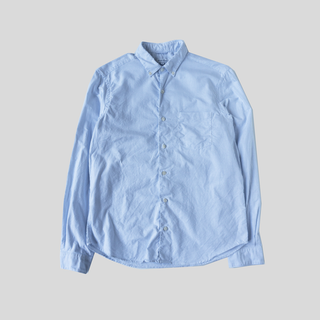 Single Needle Shirt, Cerulean Stripe