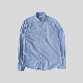 Single Needle Shirt, Cobalt Stripe