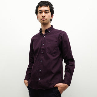 The Single Needle Shirt, Garnet | Oxford